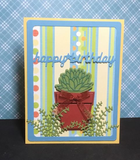 Succulent Happy Birthday
Birthday card using drop-ins framelits and succulents stamps and dies
Keywords: Succulents drop-ins birthday