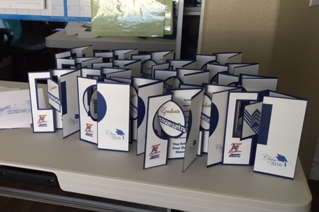 2016 Graduation Cards
Used the new 5X7 Flip-it's Card Dies to create graduation cards for the high school AFJROTC seniors.
Keywords: 5 X 7 Cards