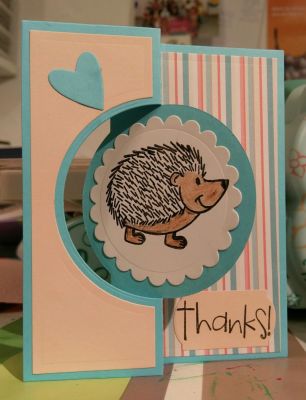 Hedgehogs thank you card! 
I'm new to the die hard club and this was my first simple creation with my very first stamp set :) Will add more examples when my dies arrive (they were shipped separately by mistake, your team is already on it!) 
