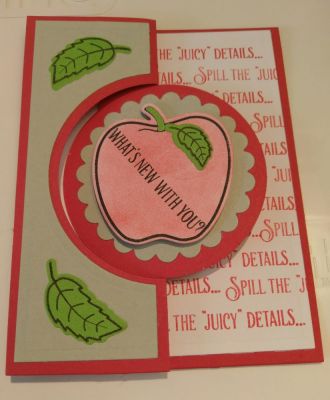 What's new with you? Spill the juicy details... 
Inside reads "Miss you" with the words and shadow dies included in the Royal Stand-up Card. 
