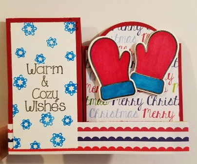 Warm & Cozy Wishes
This card is made using Stephanie Bernard's products, the mitten2mitten stamp and die set.
Keywords: Christmas card, mittens, holiday card 