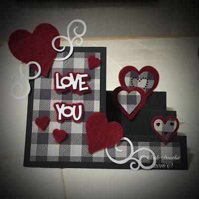 Heart Step-Ups Card 
Keywords: Felt