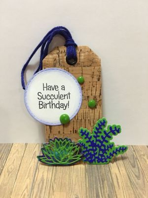 Happy Birthday Succulent Tag

