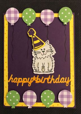 Happy birthday 
Card created with happy birthday drop in and critters and hats 
Keywords: Happy birthday critters drop in