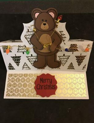 Merry Christmas 
Bear2stamp bear with stand-up card and lights
Keywords: Christmas bear stand-ups