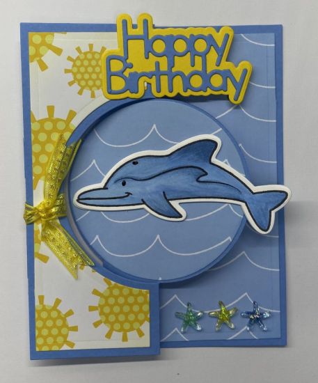 Happy Dolphin Birthday 
Keywords: Large Circle Flip-it Card Die Set