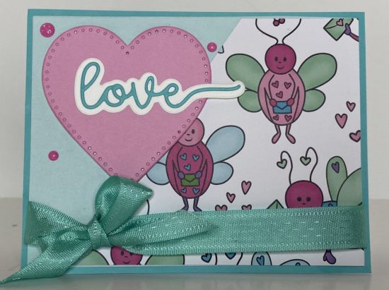 Valentine Card 
Keywords: Dotted hearts, inspirational word die set