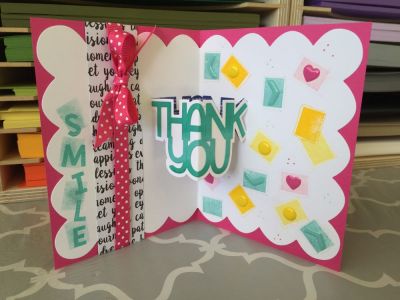 Keywords: May TSOL Card Kit, Sizzix Card Scallop w/ Gifts Set, Sizzix Thank you Drop In