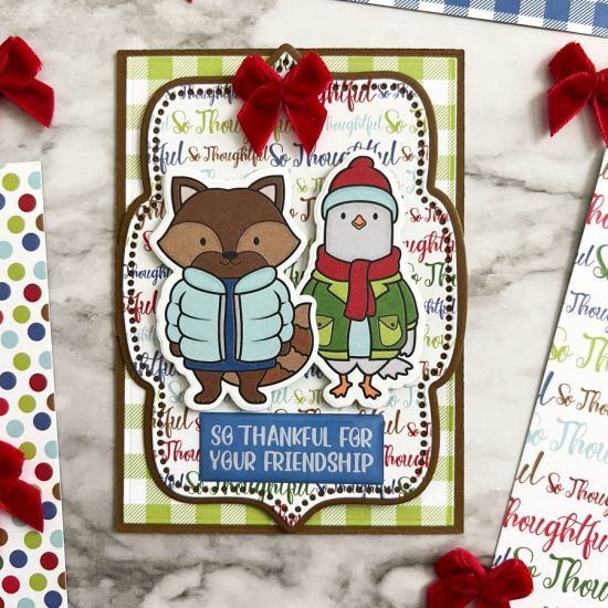 Winter Friends Side Fold Card
