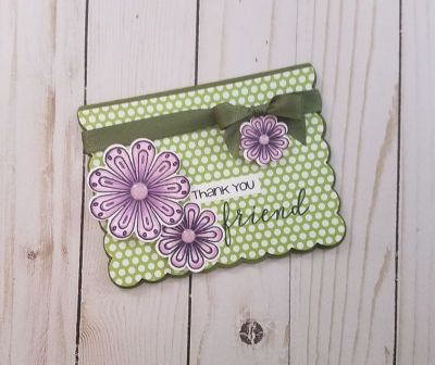 Keywords: Flowers That Wow, Sizzix Card, Scallop w/Thanks Sentiment Set