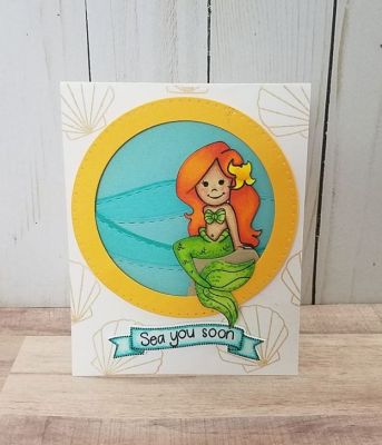 Keywords: mermaid2stamp shells2stamp dotted circles edge dies