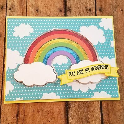 Keywords: rainbow2stamp, happy4bannersTWO, happy4banner die