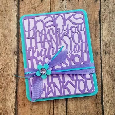Keywords: Sizzix Thank You Card Front