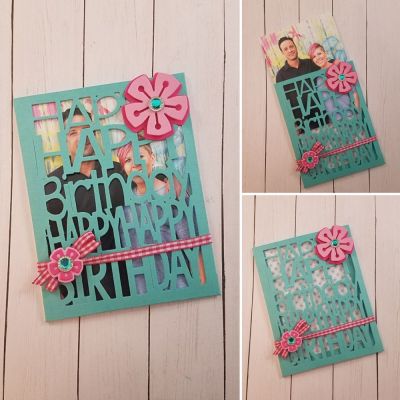 Keywords: Sizzix Happy Birthday Card Front, Newport Flower Dies