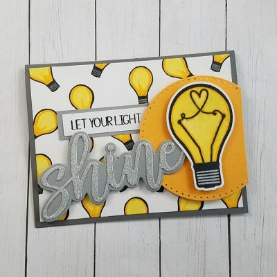 Keywords: Shine Statement, lightbulb2stamp, lightbulb dies, dotted circles