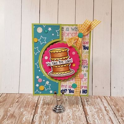 Keywords: Sizzix Take the Cake Stamps & Dies, circle flip-it