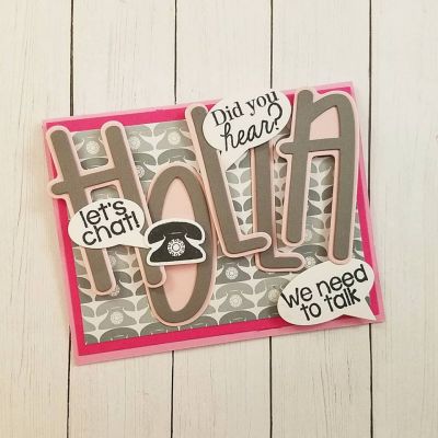 Hollaaaaa! 
Keywords: 3.5 Inch Uppercase Alphabet Dies, phone4you stamps and dies, talk bubble dies, large rectangles 2 pack