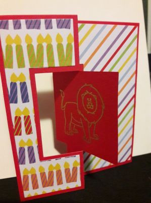 Quick Birthday Card
Keywords: Size Square #2 Flip-Its Die, TSOL patterned paper, lion2stamp
