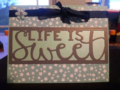 Keywords: Border Words Die Set, TSOL cardstock and patterned paper, TSOL ribbon
