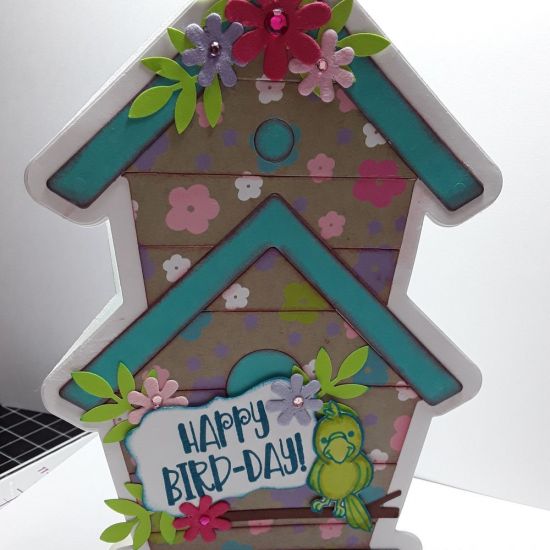 Birdhouse birthday card
