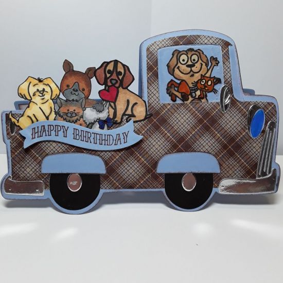 Truck Fold it Birthday Card
