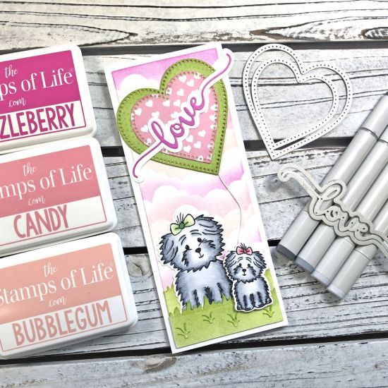Love You More
Keywords: Heart Dies Hats4Critters Birthday4Cookie Border Dies