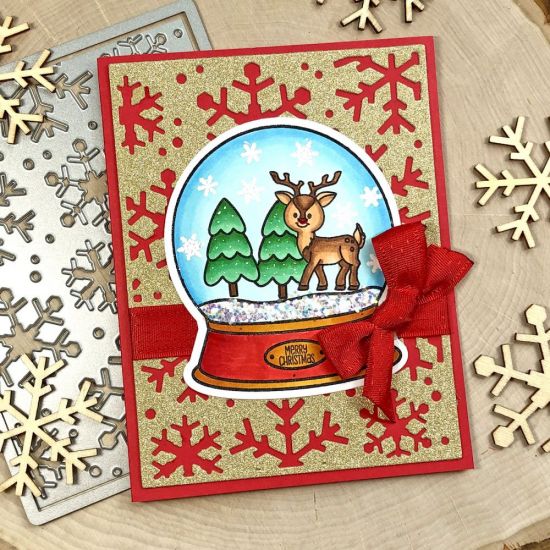 Merry Christmas Snow Globe Card
