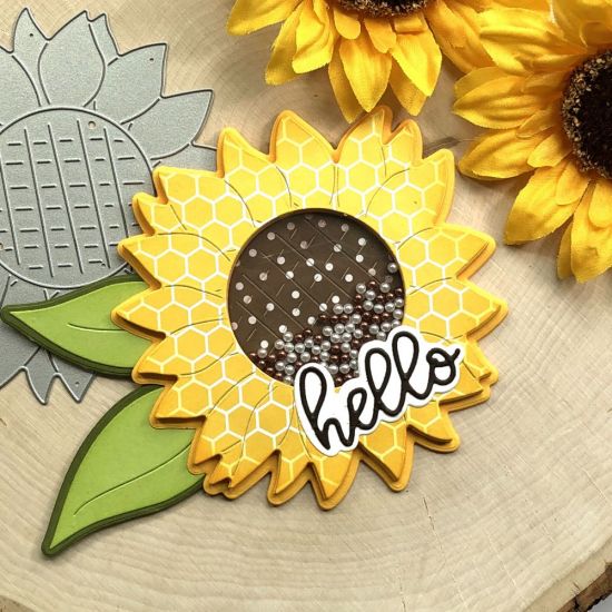 Sunflower Shaker Card (Sunflower Fold-it HSN)
