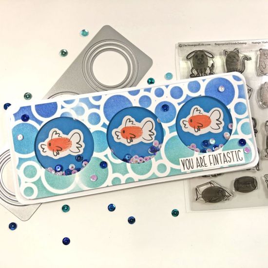 Triple Circle Slimline Shaker Card with Fingerprint2Stamp
Keywords: fingerprint2stamp