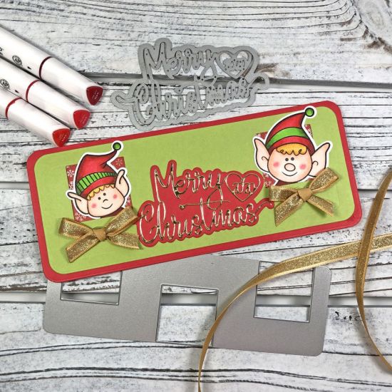 Merry Christmas
Keywords: word dies elves2stamp