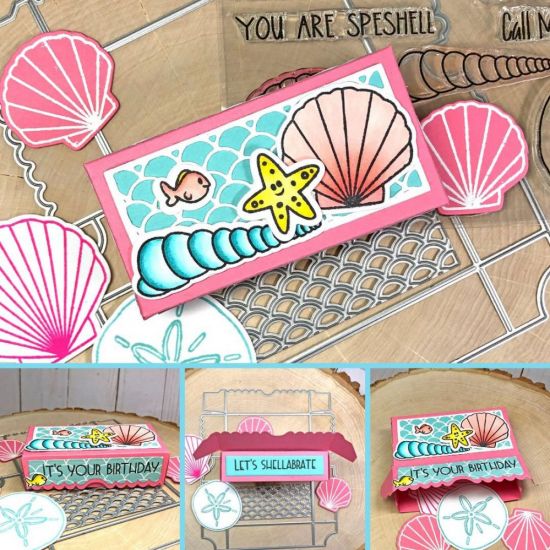 Scallop Mermaid Box
Keywords: Shells2Stamp Dolphins2Stamp