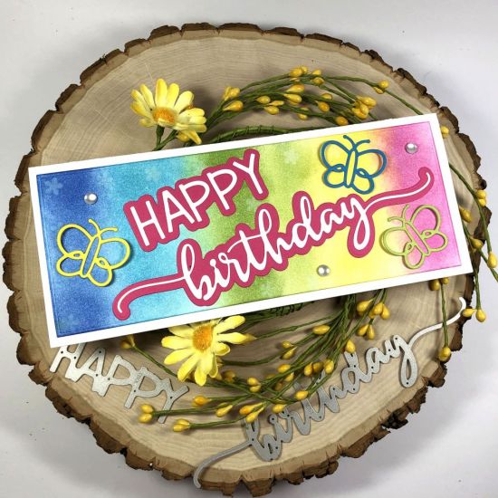 Happy Birthday Slimline Card
