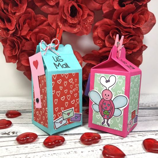 Valentine's Day Milk Carton Treat Box
Here's a fun Valentine's Day treat box idea using the Scallop Top Milk Carton die set from The Stamps of Life. I decorated mine like a mailbox, but you can decorate it any way you wish using the stamps and dies in your collection. 

