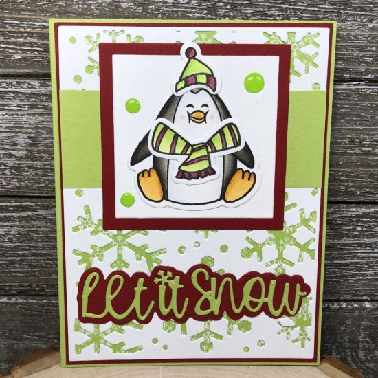 Keywords: November Card Kit Penguins2Stamp Let It Snow Snowflake