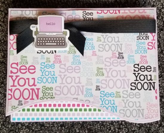 See you soon
Swish card base
Keywords: See you soon. Typewriter