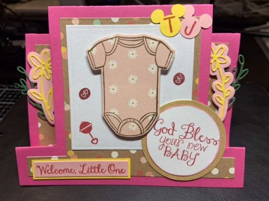 Center Step Card Die Set - Baby Card
Stand up Card using MiniOnesie2Cut Stamp and Die set and Center Step Card Die Set.
Keywords: Baby onesie step