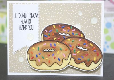 "Donut" Know How to Thank You
donuts2stamp
Grateful Collection pattern paper (August 2017 Card Kit)
Epoxy Dots (August 2017 Card Kit)

