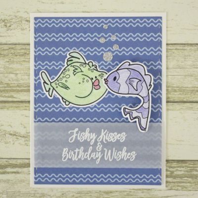 Fishy Kisses
fish2stamp
Stitched Rectangle Die
Birthday Wishes Pattern Paper (June 2017 Card Kit)
