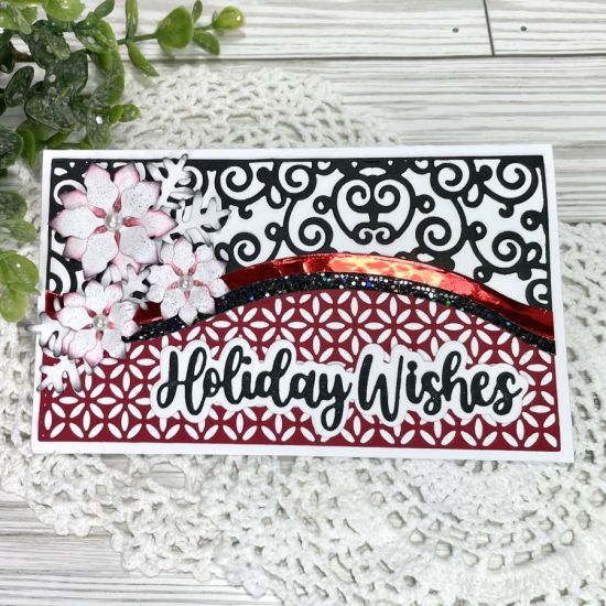 Keywords: Patterns Mini Slimline Double Backgrounds Flowers Poinsettias
