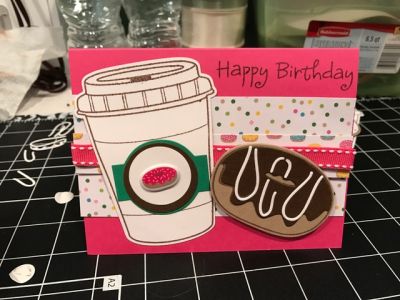Birthday Card using Aug 17 Kit and Donuts and Java stamps
