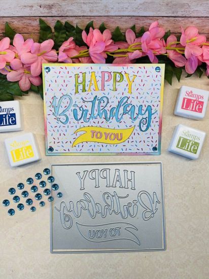 Happy Birthday Card Front die
