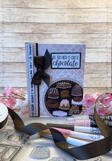 Chocolates2stamp & dies
