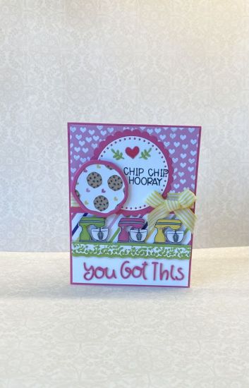 Chip chip Hooray
June 2021 card kit 
Keywords: The Stamps of Life product are used on this card