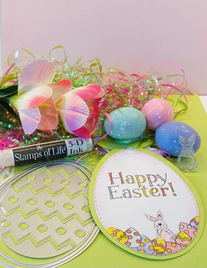 HSN Easter Egg Shaped Card Fold-it Die set 
