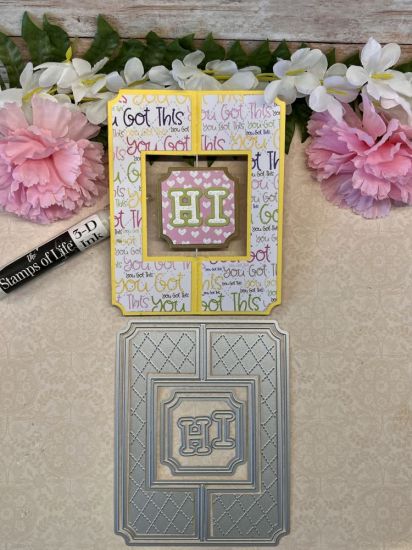 Reverse Corner Square Criss Cross Card
