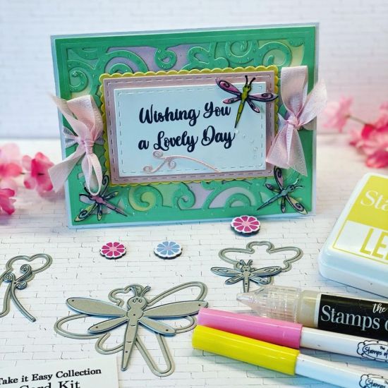 Dragonflies2stamp 
Keywords: TSOL products Feb 2021 i used everything in the card kit and stamps & dies to make this card