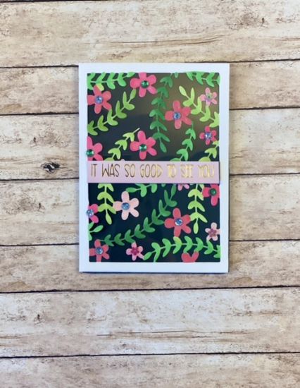Mini A1 Flower & Vine card base die set
