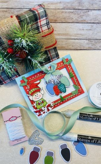 Holiday Wishes 
Keywords: Elf2stamp, card kit