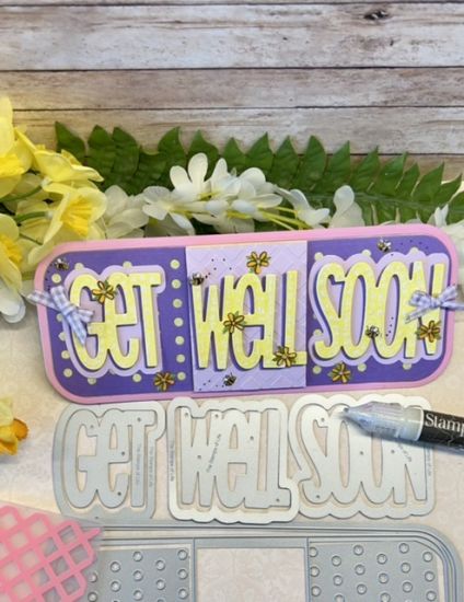 Get Well Soon Slimline Words Die Set
