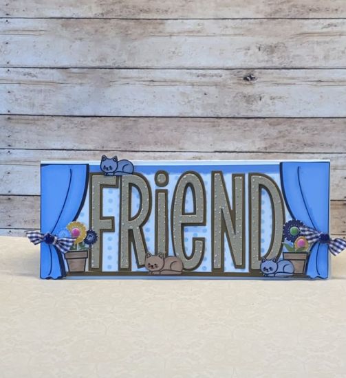 Friend Slimline Fold-it
This die was included in the the Original �Home with Friends Kit�. Now sold separately. 
